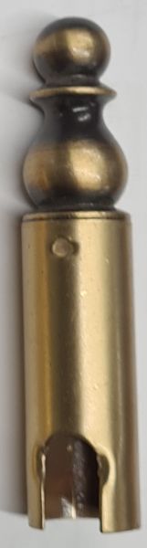 Aufsteckhülse, Messing patiniert, 15mm Innendurchmesser, Innentiefe: 36mm, nur noch 1 Stück verfügbar